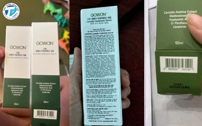 Mẫu tem phụ mỹ phẩm dành cho chai serum, tuýp kem và hộp giấy.